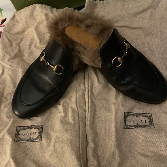 Gucci Princeton slide with fur/black - Picture 2 of 7